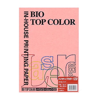 �ɓ��� �o�C�I�g�b�v�J���[ �s���N A4 120g �����F1�p�b�N(50��) BT304(32276)