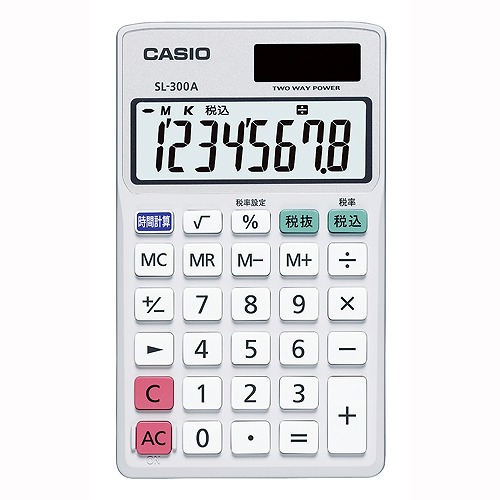 CASIO(カシオ) 電卓 グレー SL-300A-N(69587)