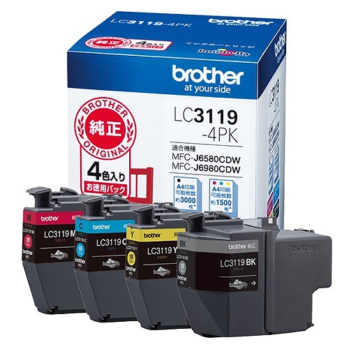 �u���U�[�H�� �C���N�J�[�g���b�W 4�F�p�b�N LC3119-4PK(36943)