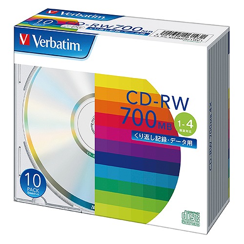 バーベイタム(Verbatim) PCデータ用 CD-RW SW80QU10V1(03509)