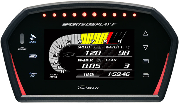 デフィ Sports Display F デジタルマルチディスプレイ タッチパネル