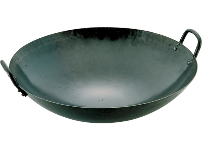 山田鉄打出中華鍋 45cm (017002-006) 山田 工業所 鉄 打出 片手中華鍋（