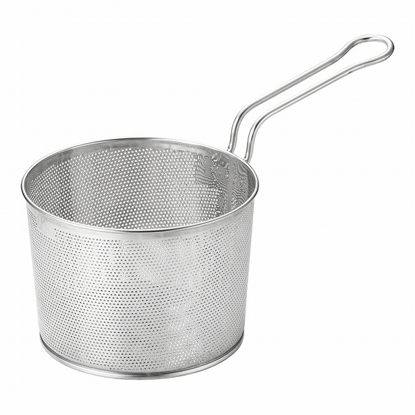 三宝産業 パンチングボイルバスケット YUKIWA M 18cm 片手ハンドル ABI2703