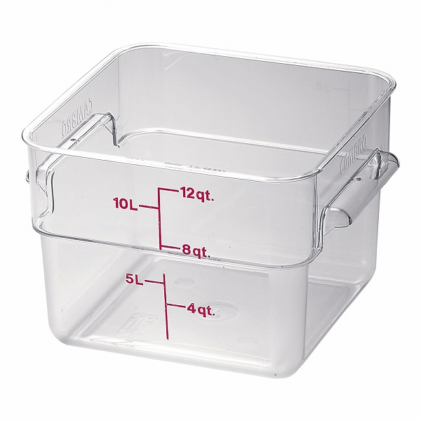 CAMBRO(キャンブロ) 角型フードコンテナー クリア 11.4L 12SFSCW(AHC03012)