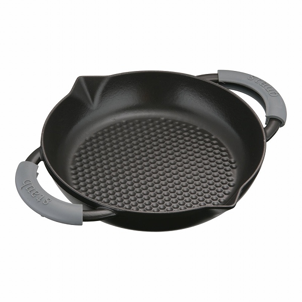 ストウブ(Staub) ニダベイユ・両手フライパン 黒 24cm 鋳鉄 40509-384(AHLV303)
