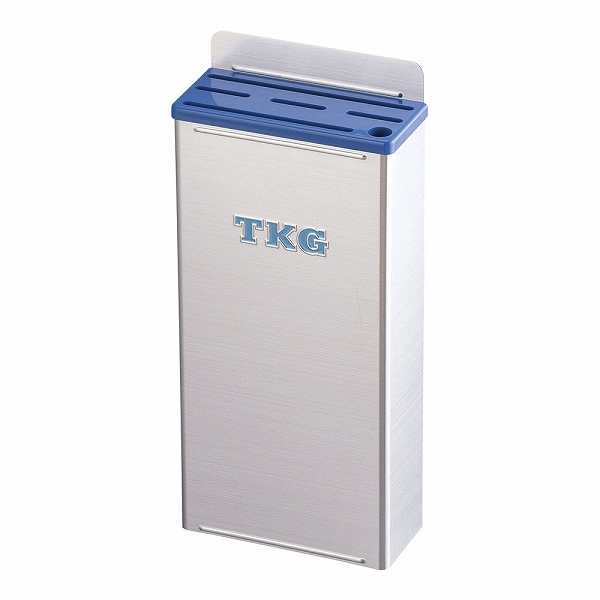TKG 18-8 プラ板付カラーナイフラック 青 小 Bタイプ AHU665
