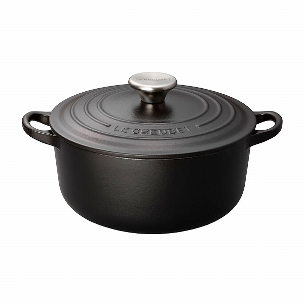 ル・クルーゼ(Le Creuset) ココット・ロンド マットブラック 16cm 2101(AKK9 ...