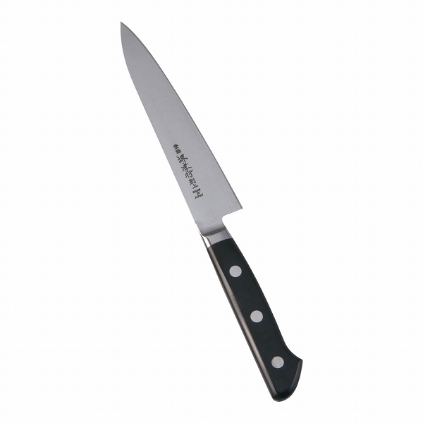 青木刃物製作所 日本鋼 ペティーナイフ 13.5cm 両刃 ツバ付 ANH01013