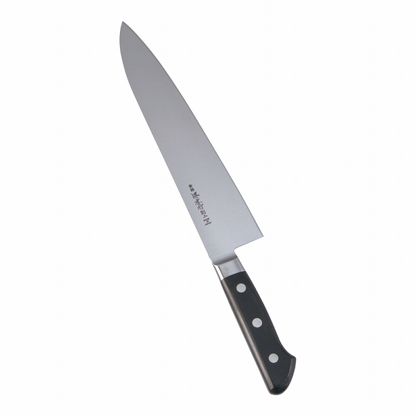 青木刃物製作所 日本鋼 牛刀 24cm 両刃 ツバ付 ANH02024