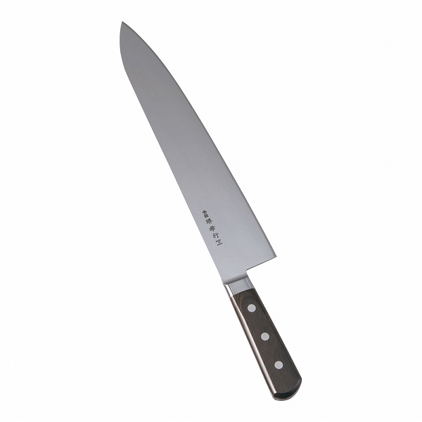 青木刃物製作所 日本鋼 洋出刃 30cm 両刃 ツバ付 ANH04030