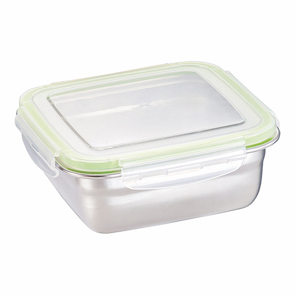 18-8 パッキン付キッチンコンテナ スクエア 1200ml APK2803