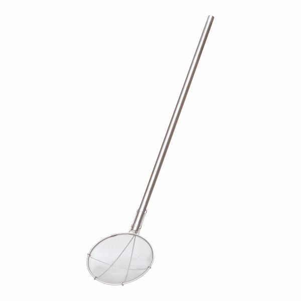 スリースノー パイプ柄 給食用すくい網 丸型 24cm 柄長100cm 極細目 ASK306