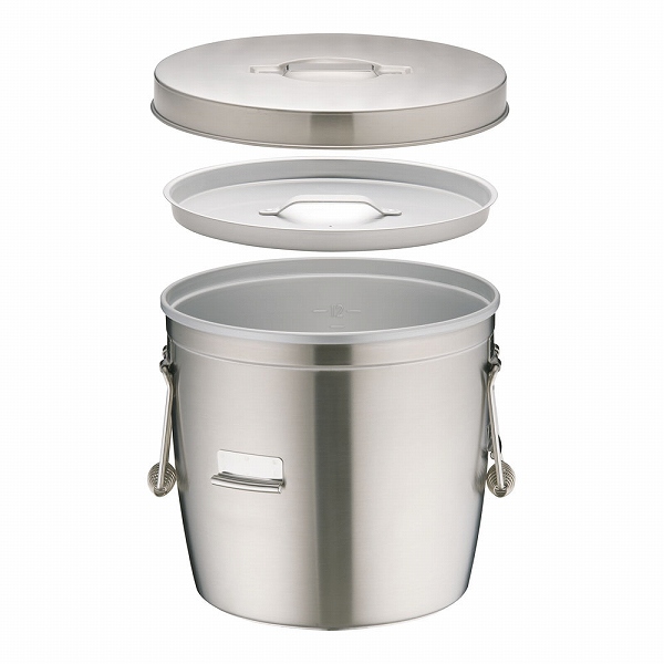 オオイ金属 丸型二重中蓋付食缶 15L 237-A(ASY46)
