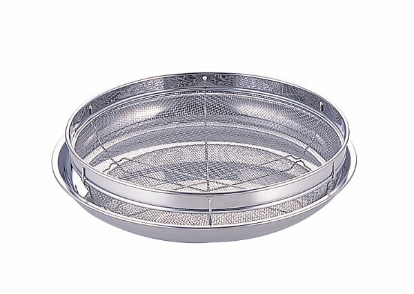 金伊工業 18-8 浅ザルトレーセット 25cm OS-04N(AZL7401)