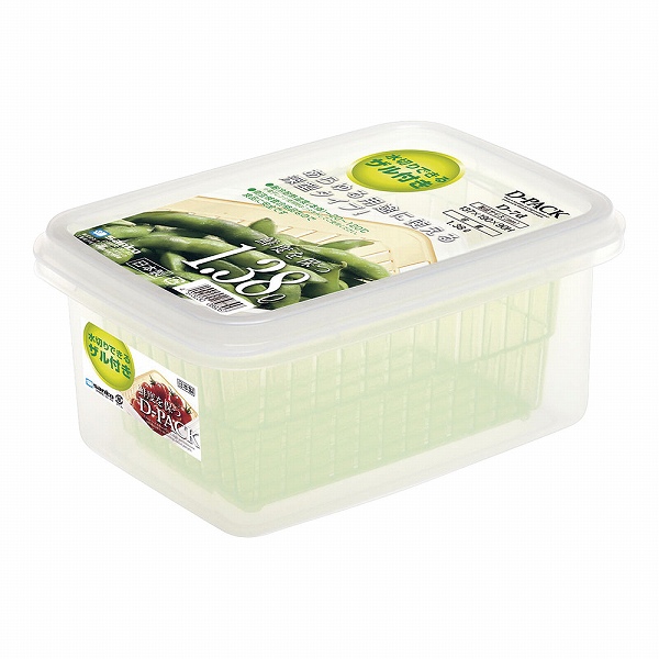 Yahoo! Yahoo!ショッピング(ヤフー ショッピング)サンコープラスチック（SankoPlastic） ザル付きDパック グリーン 1.38L D-7d（AZL8602）