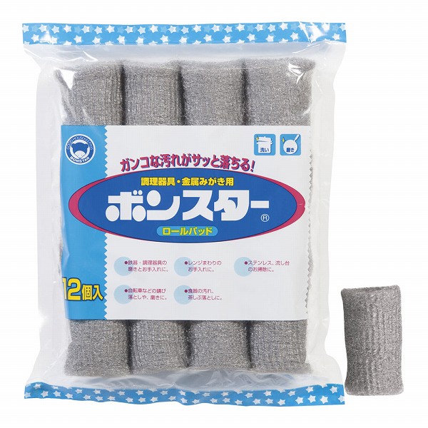 Yahoo! Yahoo!ショッピング(ヤフー ショッピング)ボンスター（Bonstar） ロールパッド 鉄（スチールウール） 入数：1袋（12個入） B-005（JBV04）