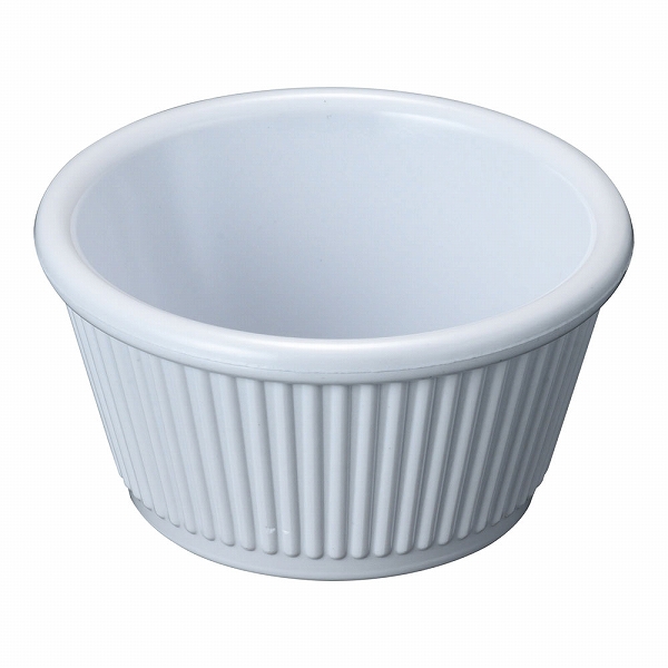 ジェスナー(Gessner) ラメキン リブ付 ホワイト メラミン 0383A(PLM0801)