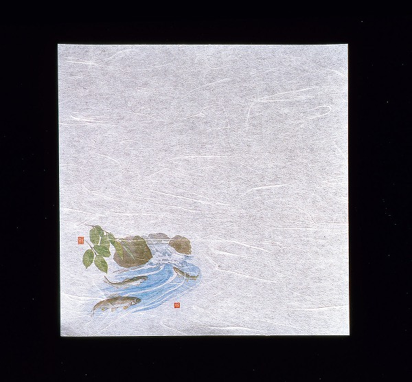 ヤマコー(Yamaco) 新・濡れ奉書紙 鮎 200×200mm 入数：1セット(100枚入) QHU13