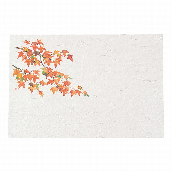 ヤマコー(Yamaco) 尺3四季懐石まっと 紅葉 390×264mm 入数：1セット(50枚入) QKI13