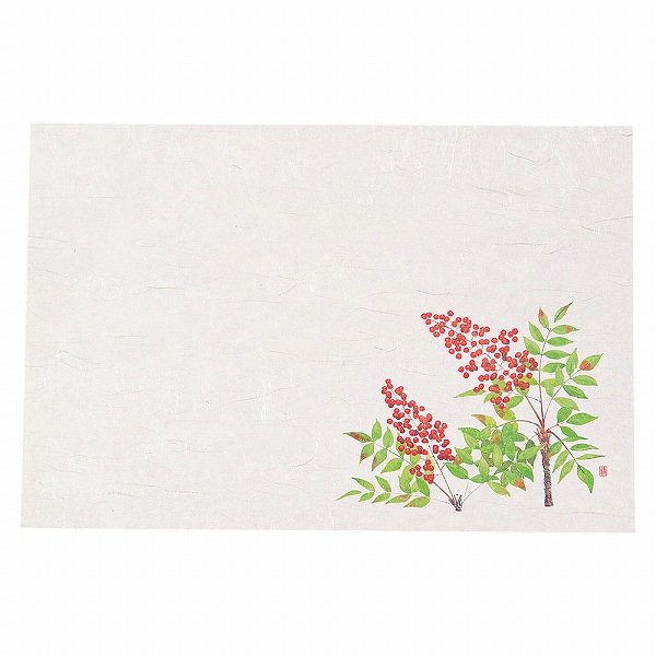 ヤマコー(Yamaco) 尺3四季懐石まっと 南天 390×264mm 入数：1セット(50枚入) QKI14