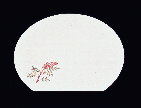 ヤマコー(Yamaco) 尺3半月枯淡懐石まっと 南天 370×335mm 入数：1セット(100枚入) QKI53