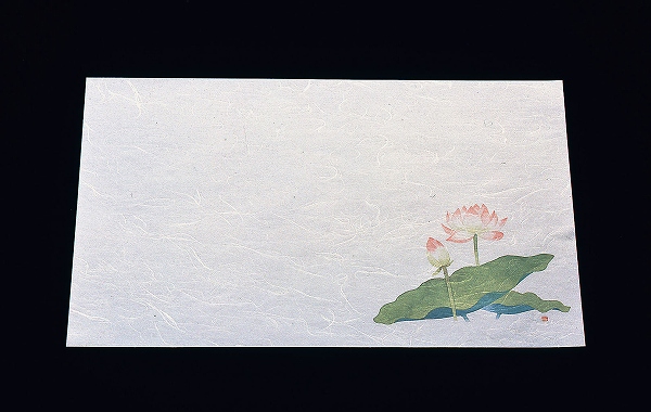 ヤマコー(Yamaco) 尺3長角・枯淡懐石まっと はす 390×264mm 入数：1セット(100枚入) QMT70