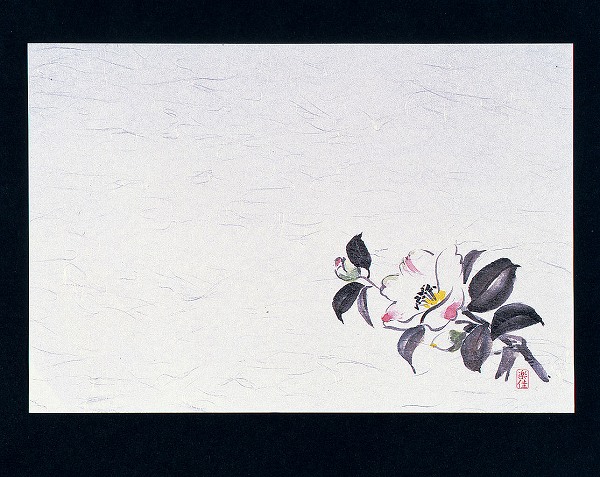 マイン(Mine) 四季紙 千寿 椿 26.5×39cm 入数：1セット(100枚入) M30-203(QSV22)