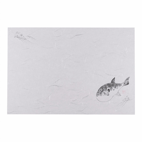 カミイソ産商 尺3テーブルマット ふぐ 380×260mm 入数：1セット(100枚入) No.108(QTC53)