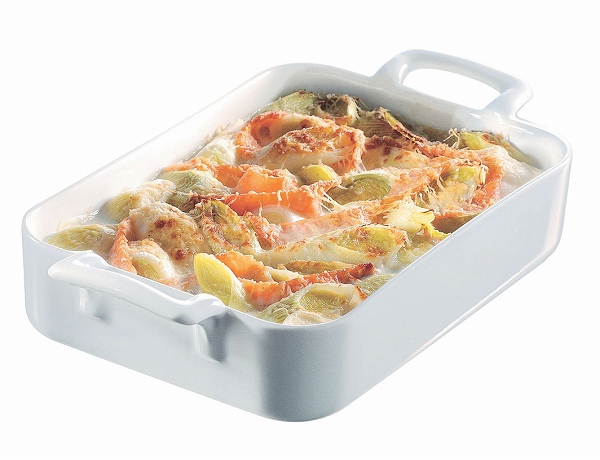 REVOL(レヴォル) レクタンギュラーディッシュ ベルキュイジーヌ ホワイト 26cm 磁器製 614850(RLB1501)