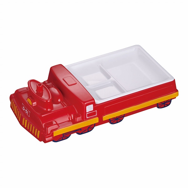 お子様ランチ皿 D-51 レッド メラミン RLV383A
