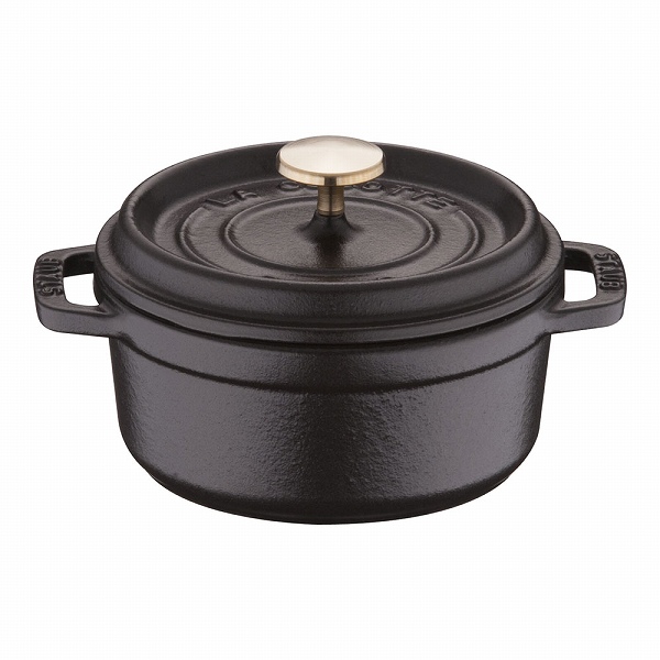 ストウブ(Staub) ピコ・ココット 黒 12cm ラウンド 鋳鉄 40509-471(RST3402)