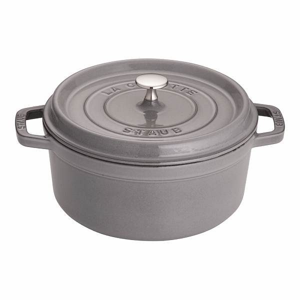 ストウブ(Staub) ピコ・ココット グレー 24cm ラウンド 鋳鉄 40500-246(RST4738)