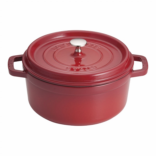 ストウブ(Staub) ピコ・ココット チェリー 24cm ラウンド 鋳鉄 40509-835(RST4744)