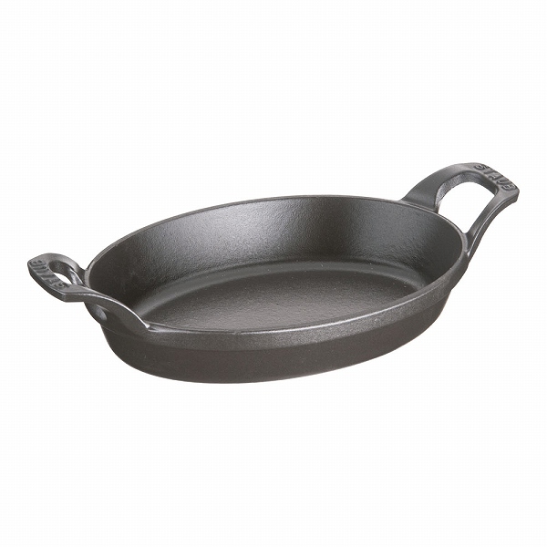 ストウブ(Staub) オーバルスタッカブルディッシュ 黒 21cm 鋳鉄 40509-391(RST5002)