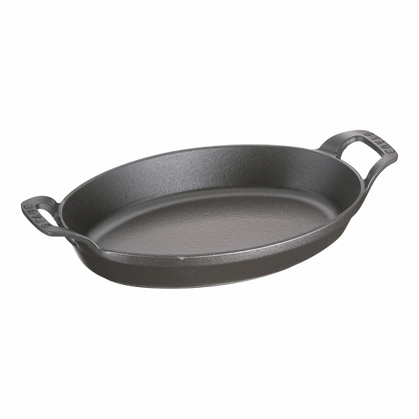 ストウブ(Staub) オーバルスタッカブルディッシュ 黒 28cm 鋳鉄 40509-341(RST5006)