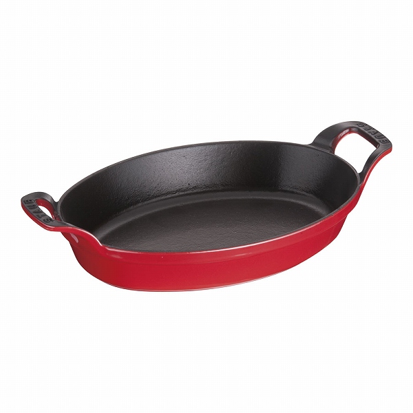 ストウブ(Staub) オーバルスタッカブルディッシュ チェリー 24cm 鋳鉄 40509-897(RST5015)