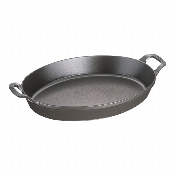 ストウブ(Staub) オーバルスタッカブルディッシュ 黒 37cm 鋳鉄 40508-283(RST5017)