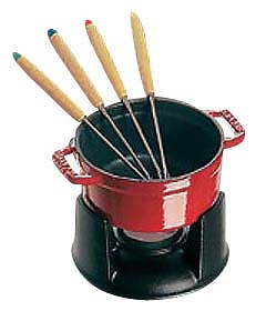 ストウブ(Staub) ミニ・チョコレートフォンデュセット チェリー 10cm 鋳鉄 40509-900(RST5304)