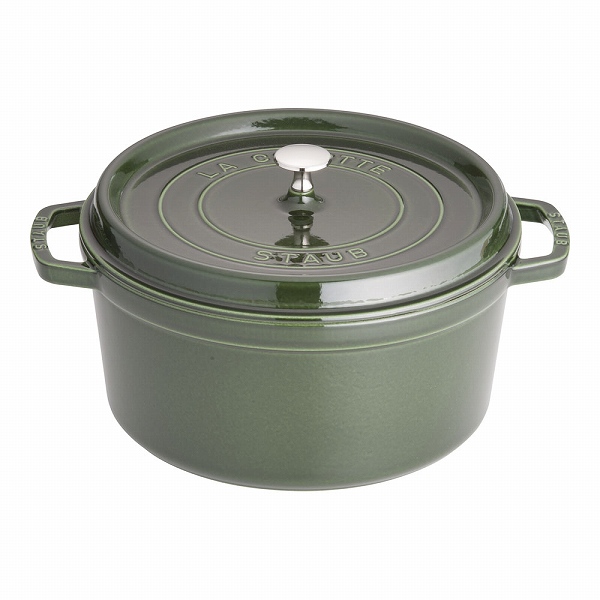 ストウブ(Staub) ピコ・ココット バジルグリーン 28cm ラウンド 鋳鉄 40509-361(RSTD209)