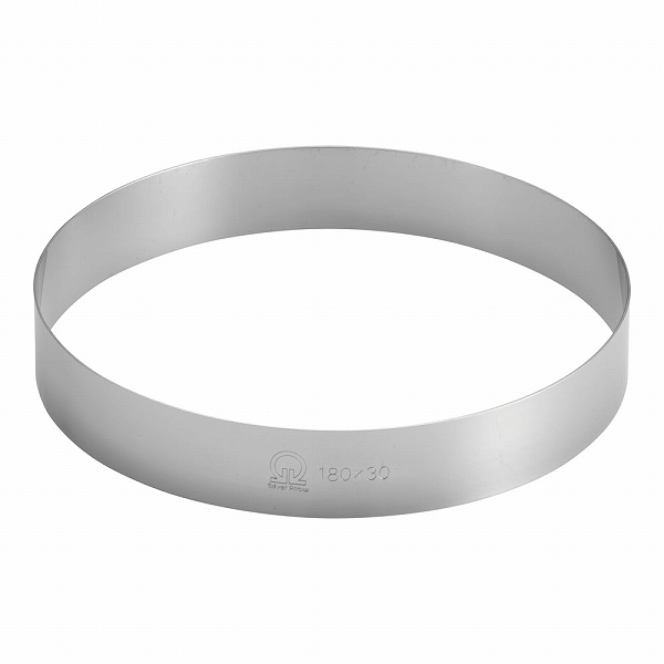 18-0 ケーキリング φ180×H30mm WKC14830
