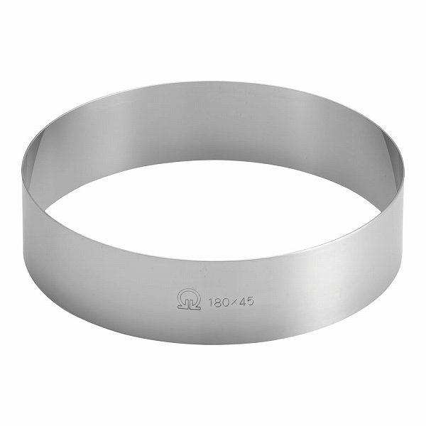 18-0 ケーキリング φ180×H45mm WKC14845