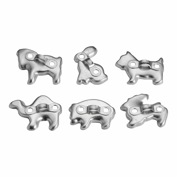 アルミ 動物クッキー抜型 入数：1セット(6個入) WKT25