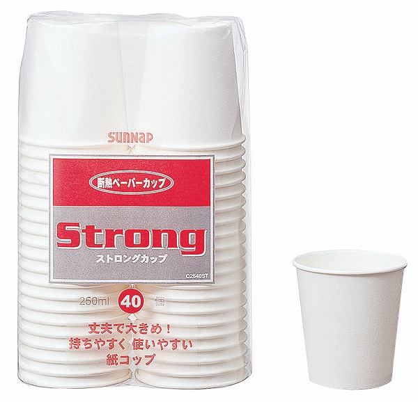 �T���i�b�v(Sunnap) �X�g�����O�f�M�J�b�v 250ml(8oz) �����F1�Z�b�g(40��) CS2540ST(XKT6901)