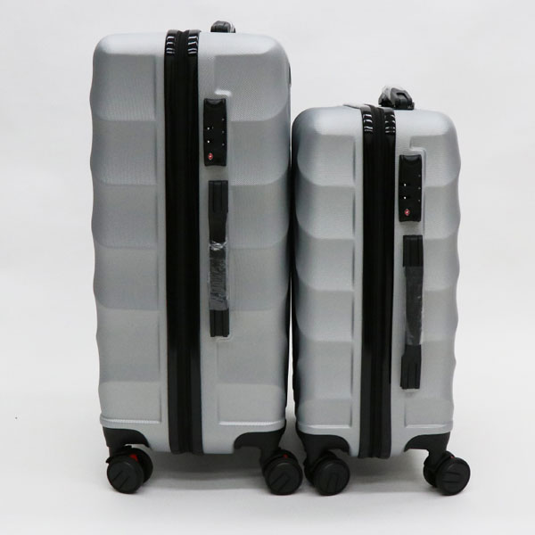 HIRO キャリーケース シルバー USD04 Dタイプ Mサイズ 約63L ABS樹脂製 TSAロック搭載 旅行やビジネスに HIRO キャリーケース シルバー USD04 Dタイプ Mサイズ 約63L ABS樹脂製