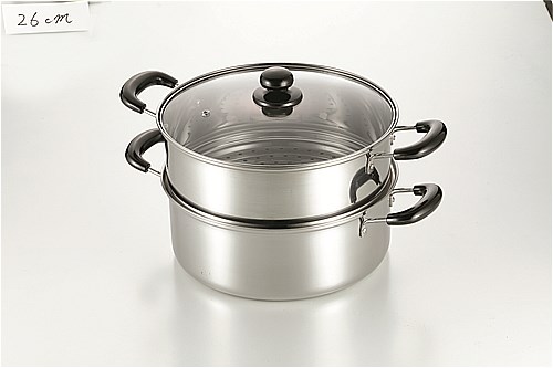 ステンレス2段蒸し器 蒸し上手 26cm R-0201