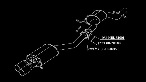 柿本改 einsatz s 622 マフラー ブラッククロームテール W633002B フォルクスワーゲン ゴルフヴァリアント V ABA 1KAXX BWA ターボ 2WD(FF) 6AT 2000cc : 504657230 1 : オートパーツエージェンシー