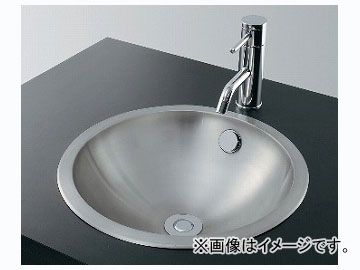 カクダイ ステンレス丸型洗面器 ヘアライン 品番：493-040 JAN：4972353493050