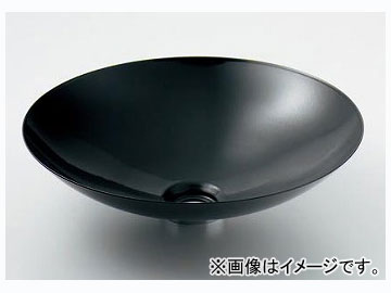 カクダイ 丸型洗面器 ブラック 品番：493-045-D JAN：4972353022267