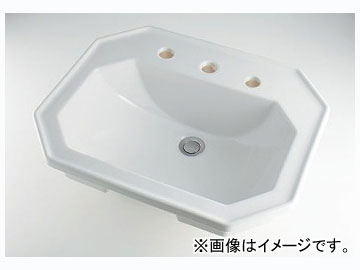 カクダイ 角型洗面器 3ホール 品番：＃DU-0476580030 JAN：4972353029624