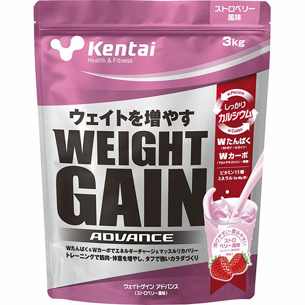 Kentai ウェイトゲインアドバンス 3kg ストロベリー風味 K3322｜apagency